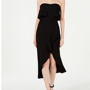 Xscape high low Black Strapless Dress size 12
